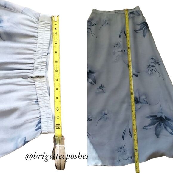 Vintage David Warren NY Blue Floral Maxi Skirt Set - Picture 11 of 15